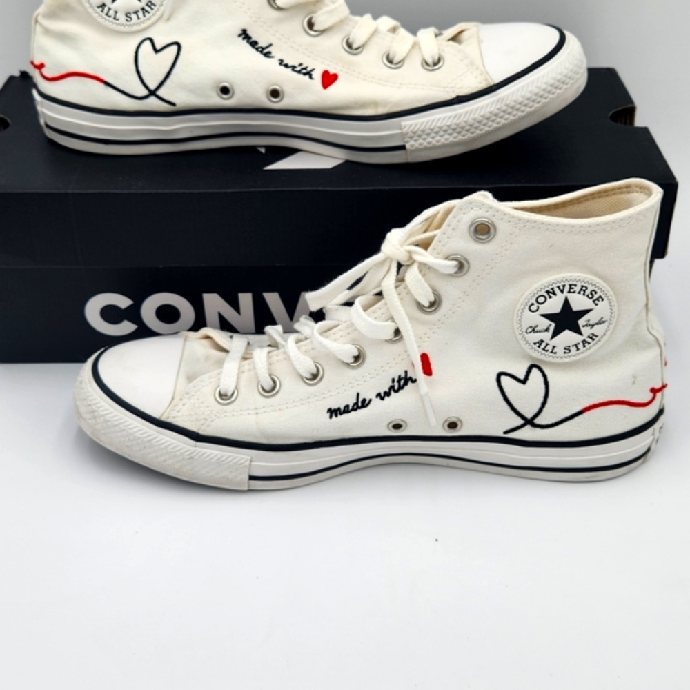 Converse White and Black High-Top Sneakers